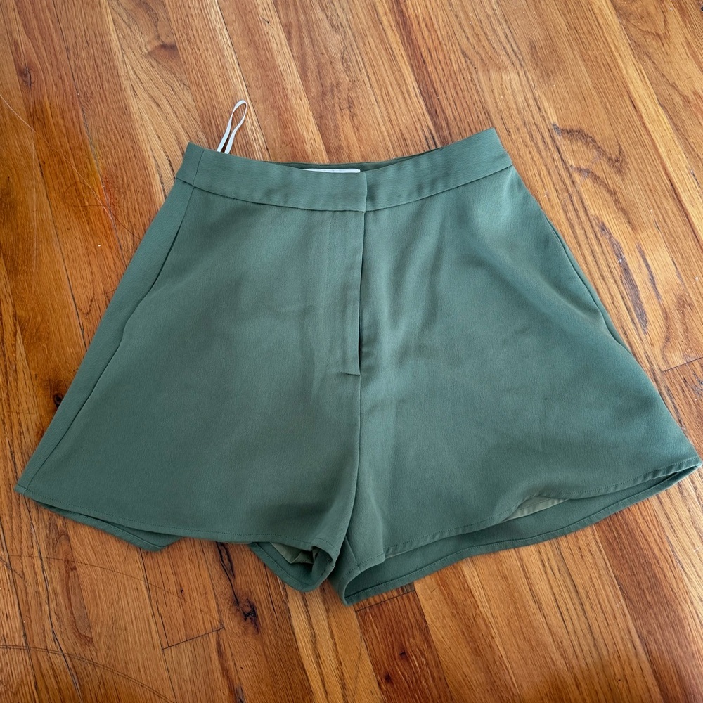 Green short shorts from Love Bonito. Medium. Only worn once